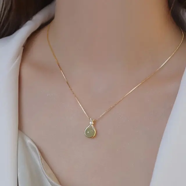 Korean Olive Green Round Pendant - Image 2