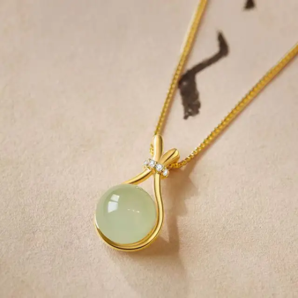 Korean Olive Green Round Pendant - Image 5