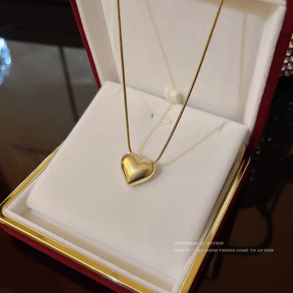 Korean Gold Plated Heart Pendant - Image 5