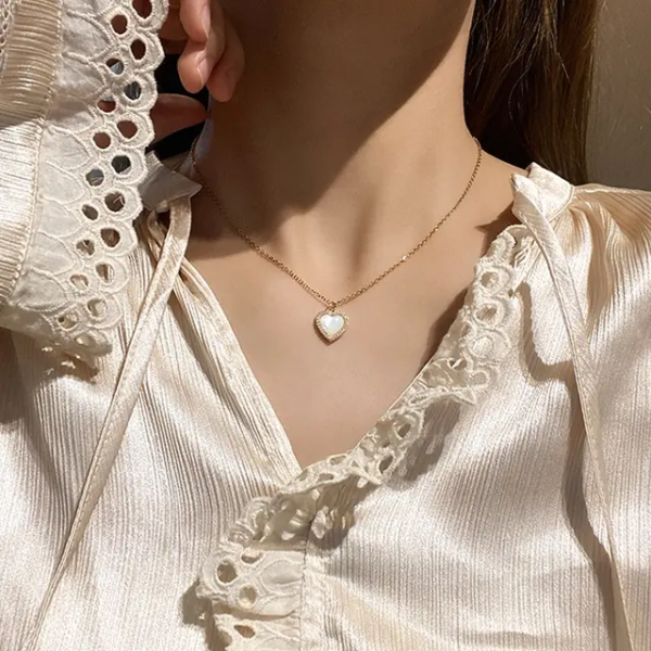 Korean Heart Gold Plated Pendant - Image 2