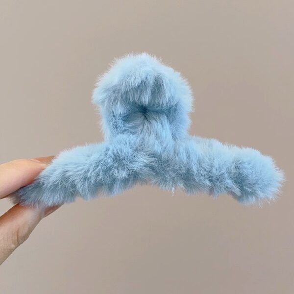 Plush hair claw blue - Image 2