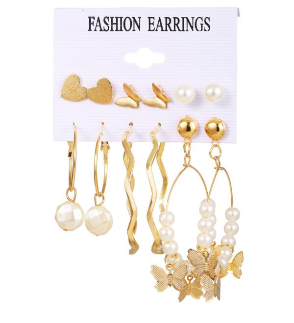 Korean Earrings Set of 6 - Image 2
