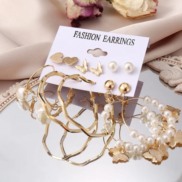 Korean Earrings Set of 6 - Image 4
