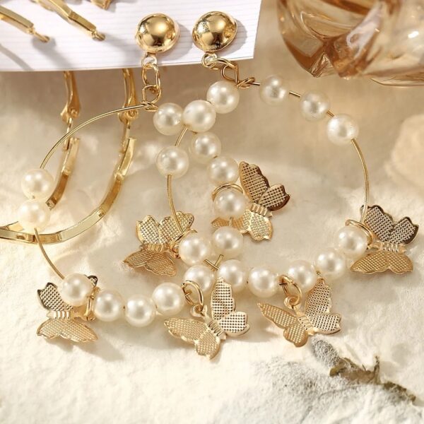 Korean Earrings Set of 6 - Image 3