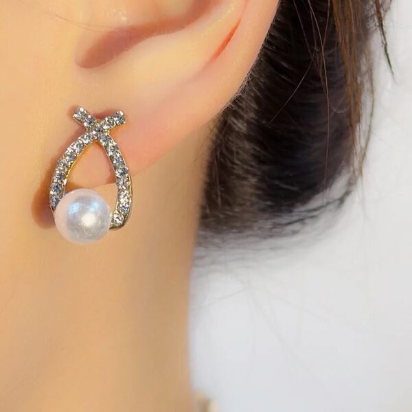 Zirconia pearl studs - Image 2