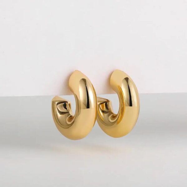 Korean C Shape Stud Earrings - Image 3