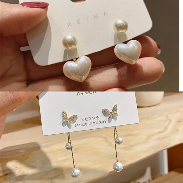 Korean Earrings combo set of 2 - Image 3