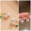 Korean Minimalist Pearl Rhinestone-studs set of 2 - Image 3