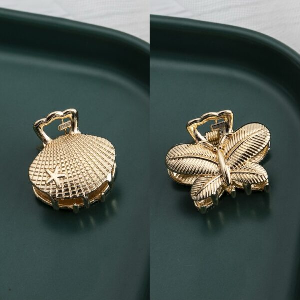 Korean Gold Plated metal hair claws set of 2