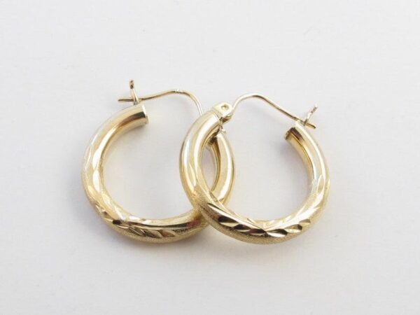 Anti Tarnish Stainless-steel Hoop Golden Earrings| Aesthetic Korean Fashion - Image 3