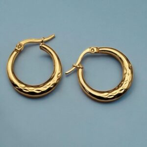 Anti Tarnish Stainless-steel Hoop Golden Earrings| Aesthetic Korean Fashion
