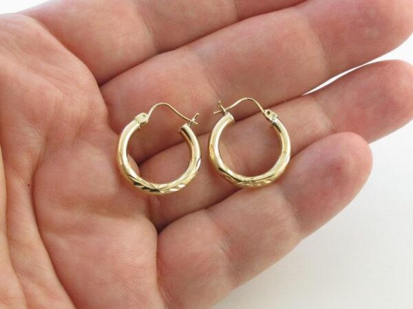 Anti Tarnish Stainless-steel Hoop Golden Earrings| Aesthetic Korean Fashion - Image 2