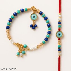 Bhaiya Bhabhi Rakhi Set Of 2 | Resin Nazar/Evil Eye Rakhi | Raksha Bandhan Special, Viral Trendy Rakhi