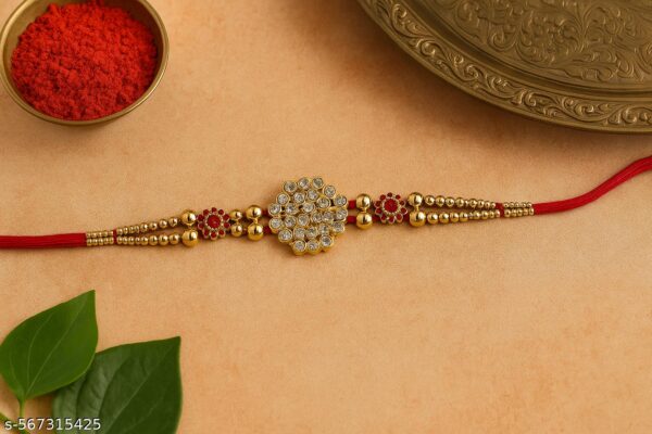 Trending Rhinestone Rakhi Set of 6 | Aesthetic Raksha Bandhan Special Rakhi - Image 2