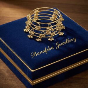 Golden kashmiri bangles set of -8