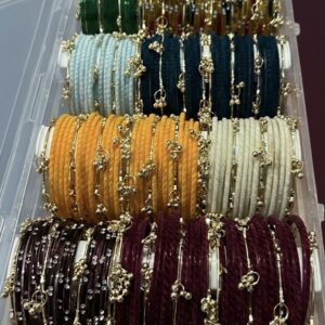 Kashmiri bangles with velvet / glass bangles( any one design)