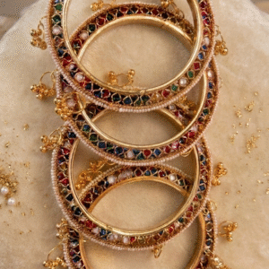 Kashmiri broad rajwadi bangles set of -4