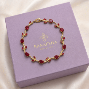 Tulip bracelet maroon
