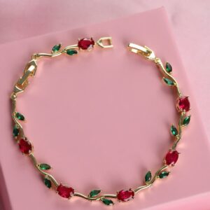 Tulip bracelet maroon