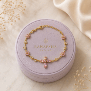 Pink Butterfly Crystal Bracelet
