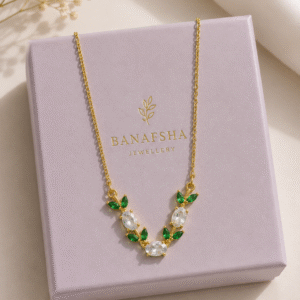 Golden & Green Tulip Necklace