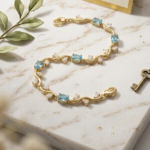 Light Blue Tulip Bracelet