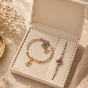 Bhaiya Bhabi Rakhi set of -2 ( 1 )