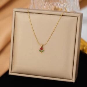Pinteresy Mini Tulip Pendant With Chain
